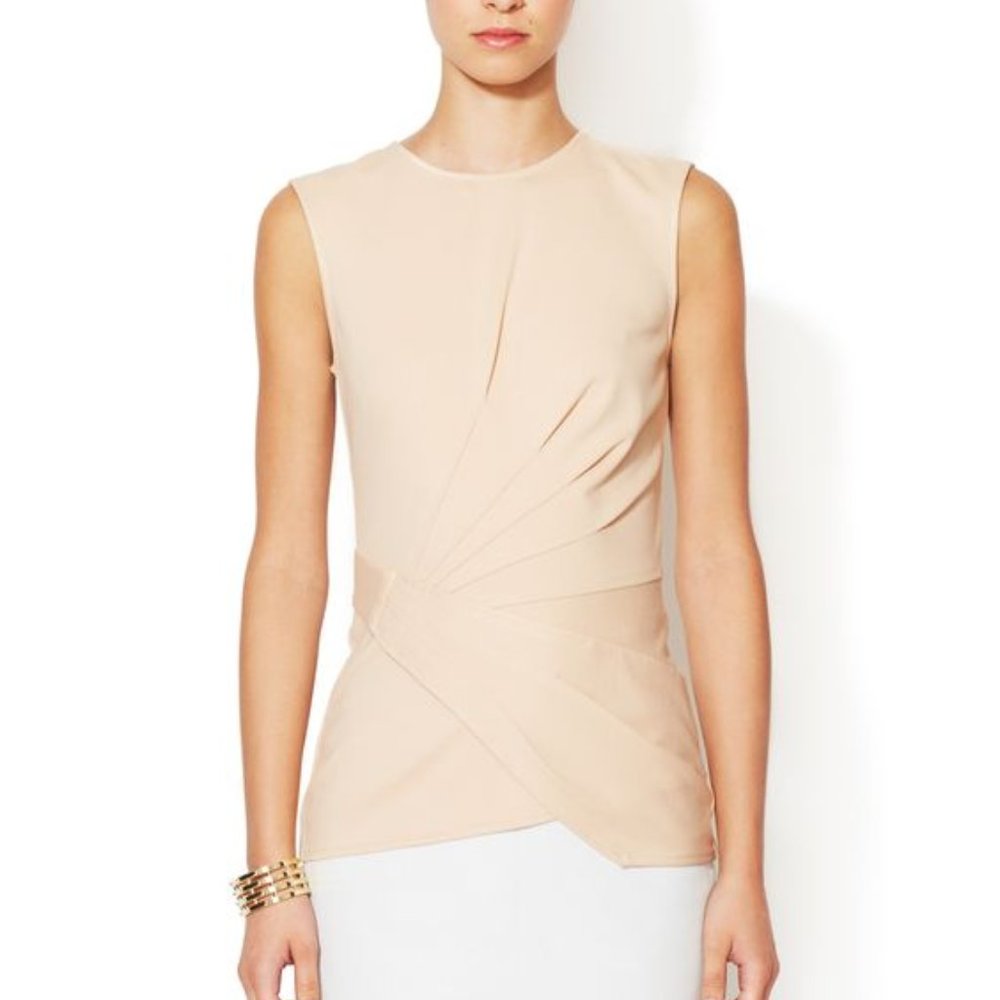 Torn by Ronny Kobo "Willow" Pleat Draped Tank Top